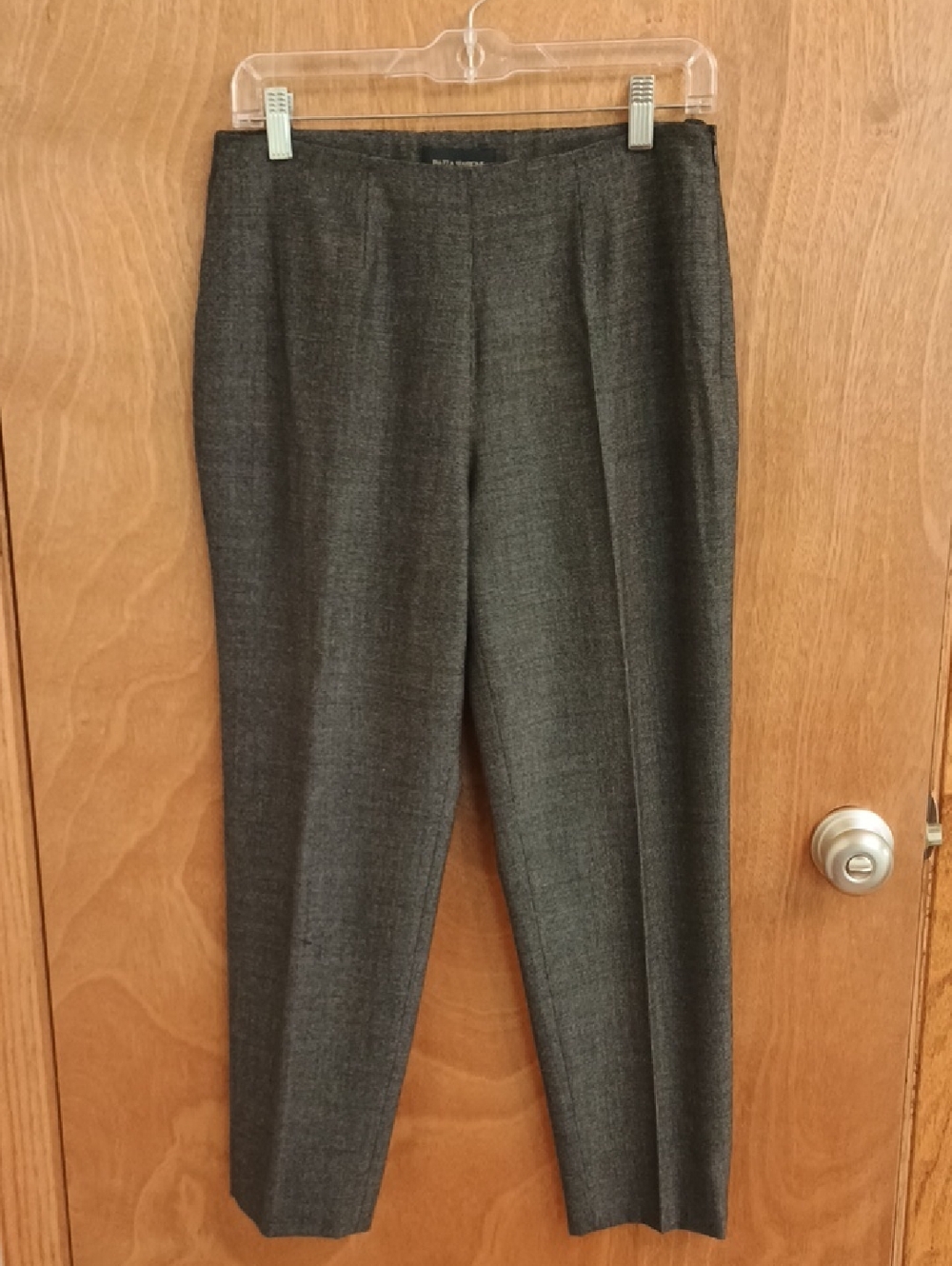 Piazza Sempione Women's Dark Gray Crop Dress Pants